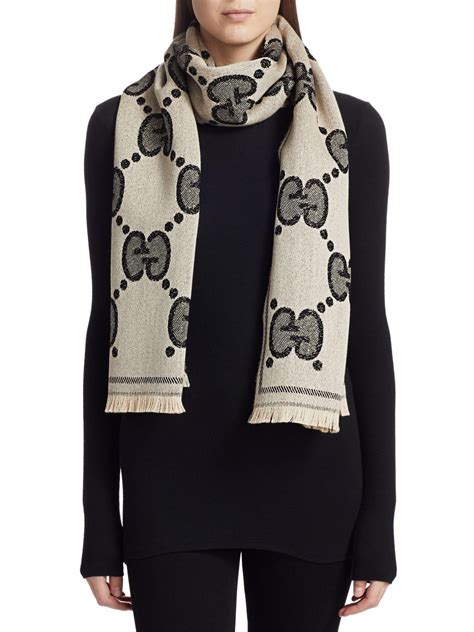 gucci stenix gg jacquard scarf|gucci gg wool jacquard scarf.